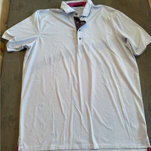 Greyson Blue and White Polo Shirt Classic Design